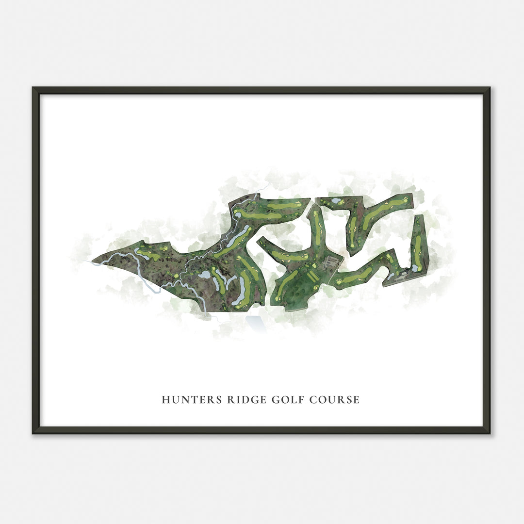 Print of Hunters Ridge Golf Course Classic Map