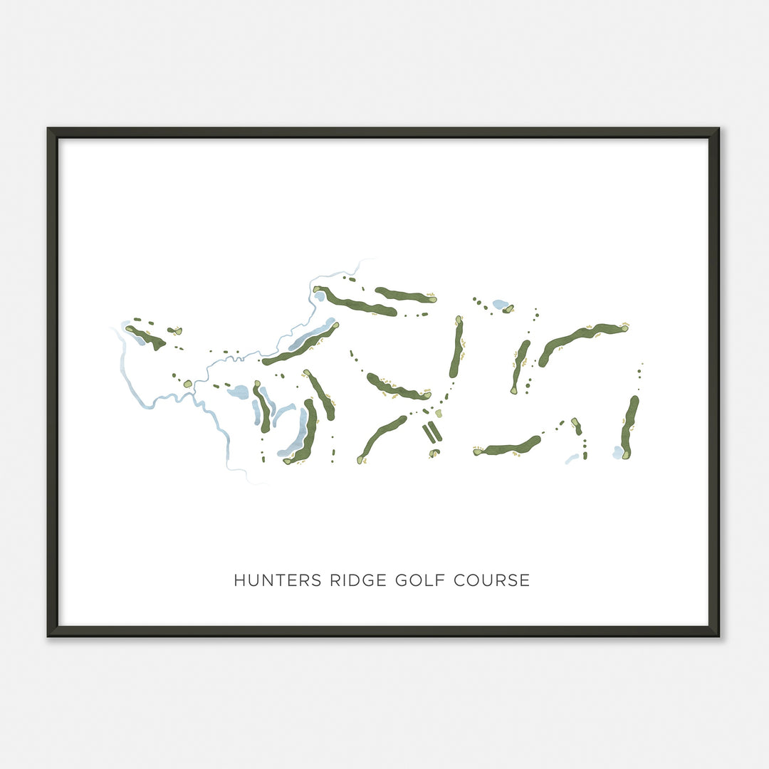 Print of Hunters Ridge Golf Course Modern Map