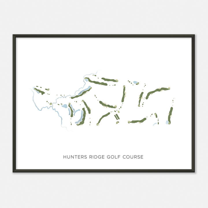 Print of Hunters Ridge Golf Course Modern Map