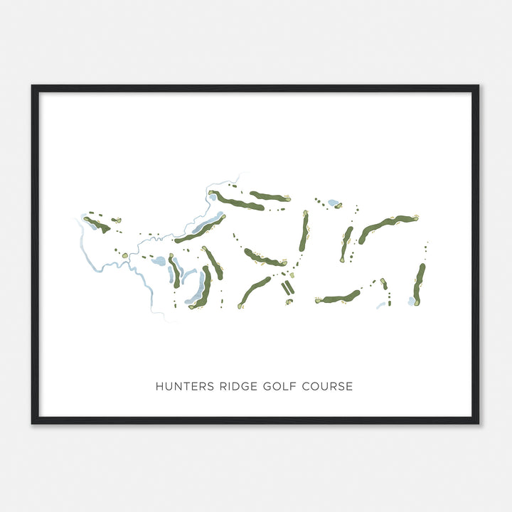 Print of Hunters Ridge Golf Course Modern Map
