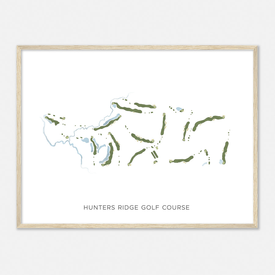 Print of Hunters Ridge Golf Course Modern Map