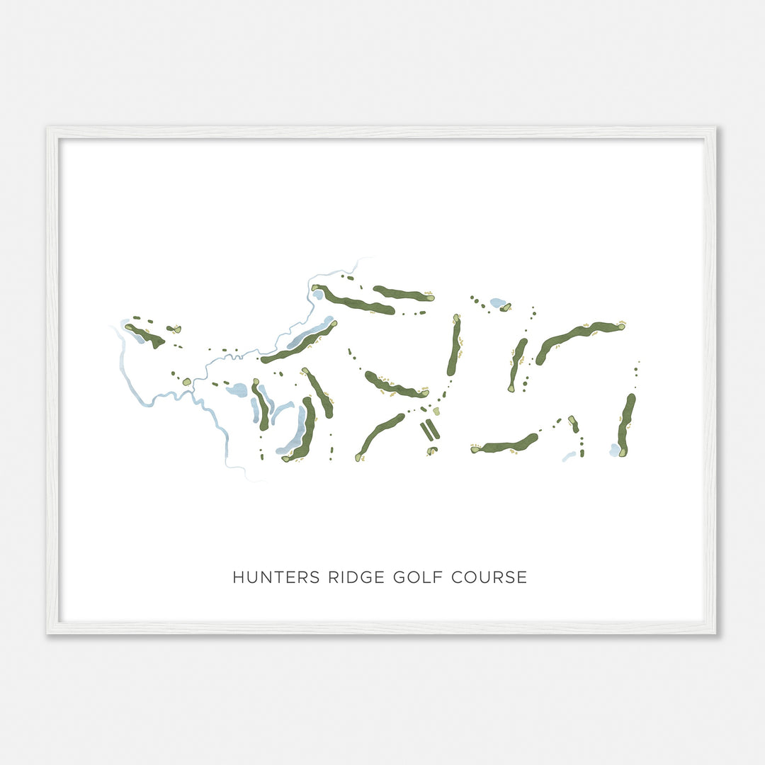 Print of Hunters Ridge Golf Course Modern Map