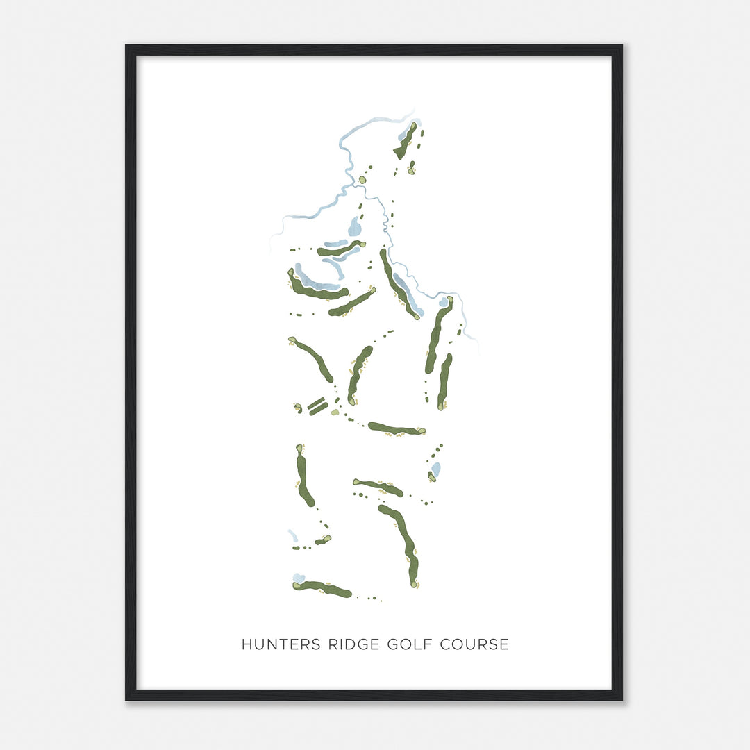 Print of Hunters Ridge Golf Course Modern Map