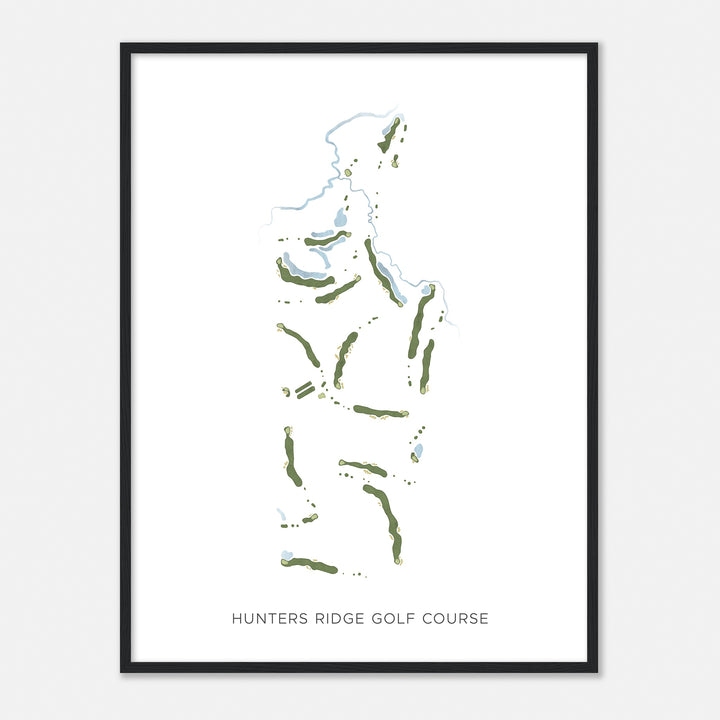 Print of Hunters Ridge Golf Course Modern Map