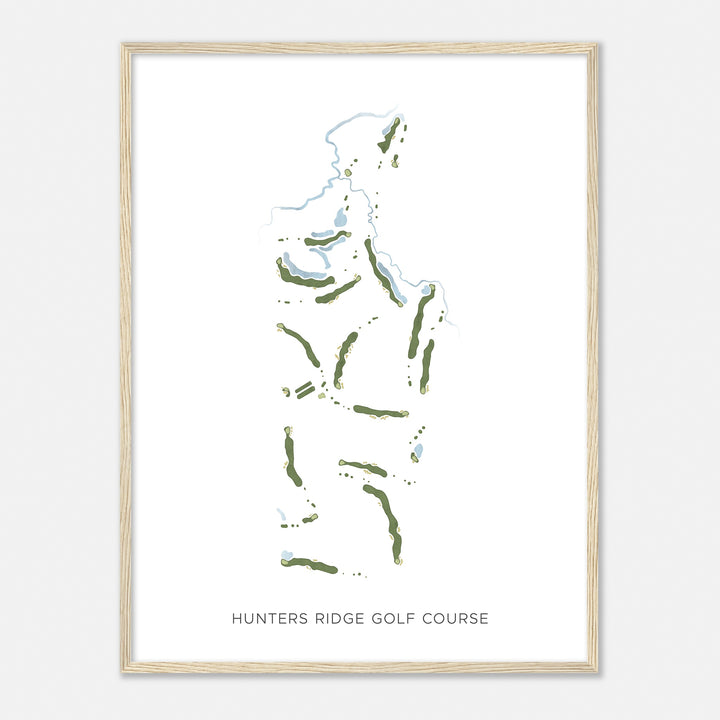 Print of Hunters Ridge Golf Course Modern Map