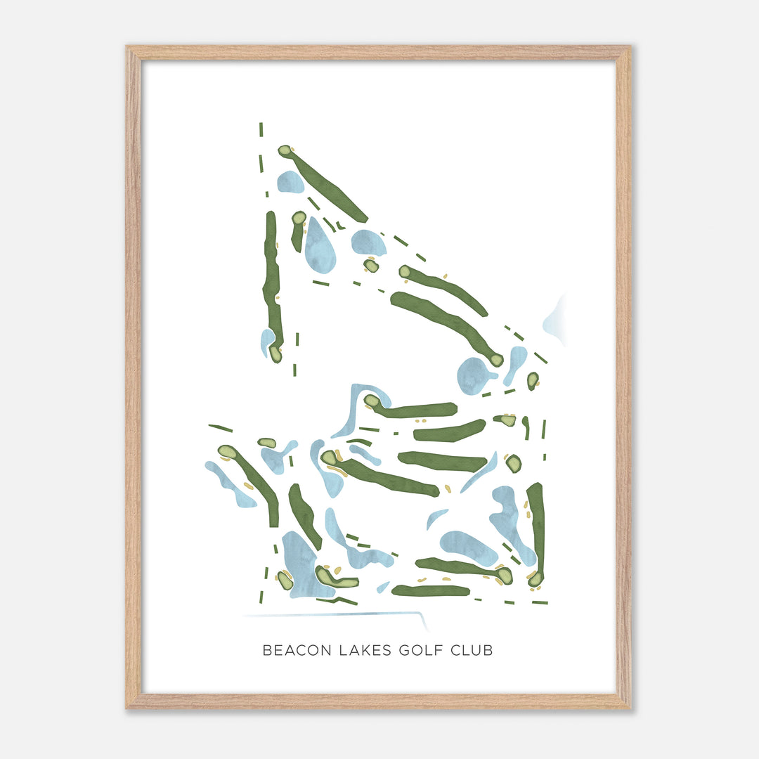 Print of Beacon Lakes Golf Club Modern Map