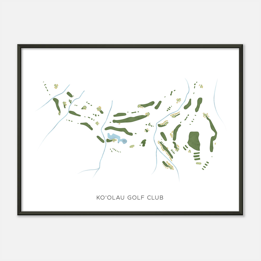 Print of Ko'Olau Golf Club Modern Map