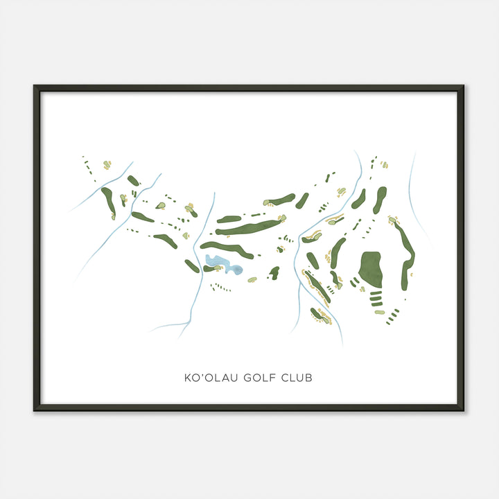 Print of Ko'Olau Golf Club Modern Map