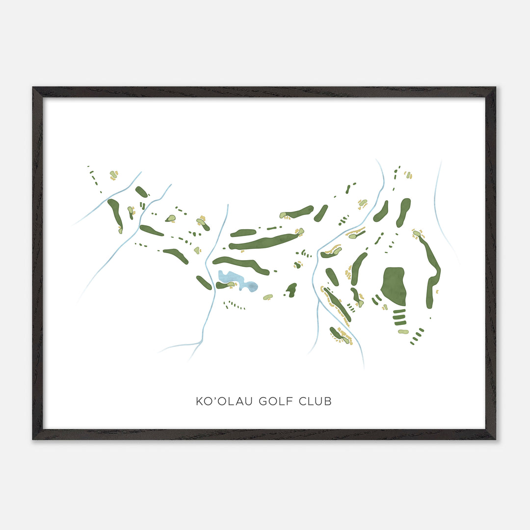 Print of Ko'Olau Golf Club Modern Map