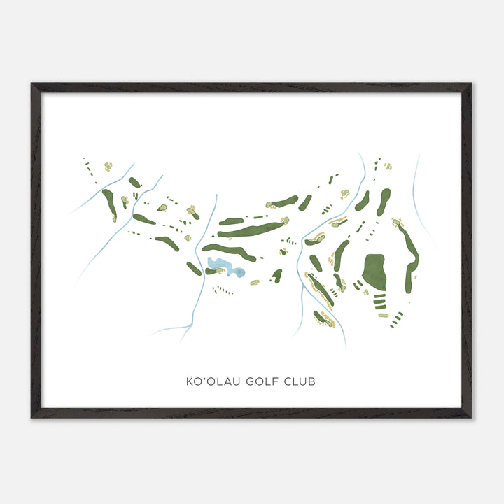 Print of Ko'Olau Golf Club Modern Map
