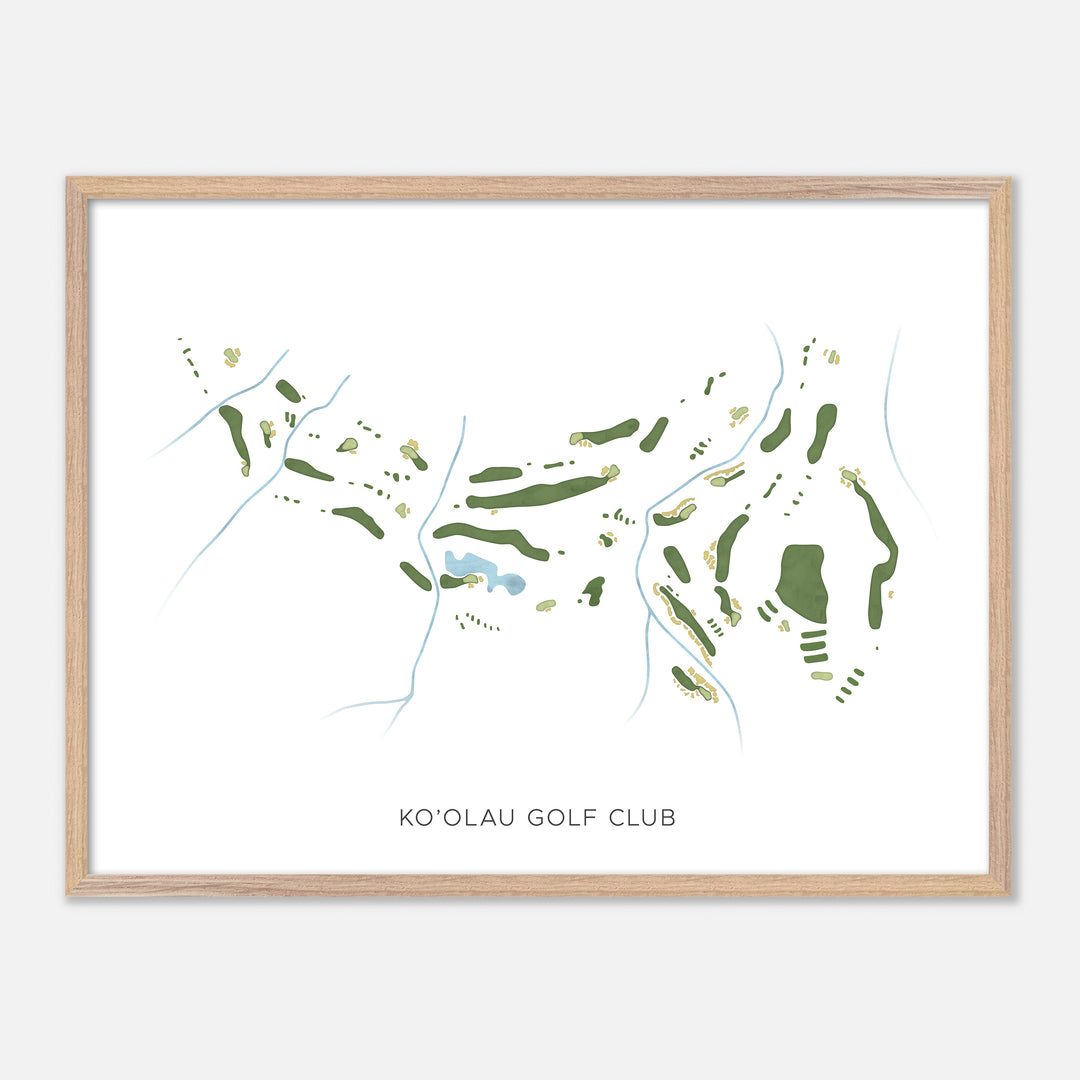 Print of Ko'Olau Golf Club Modern Map