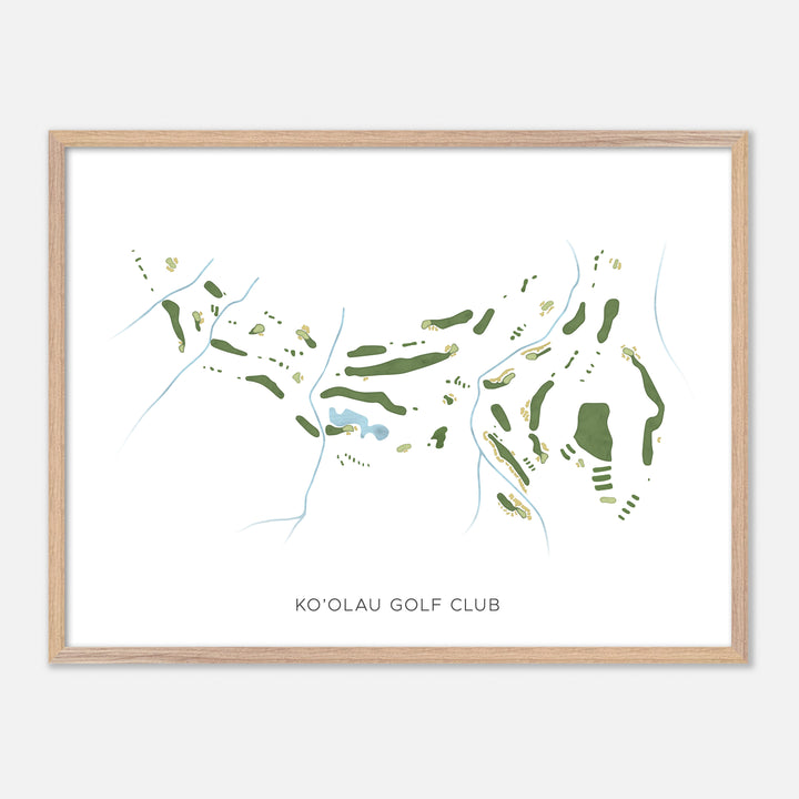 Print of Ko'Olau Golf Club Modern Map