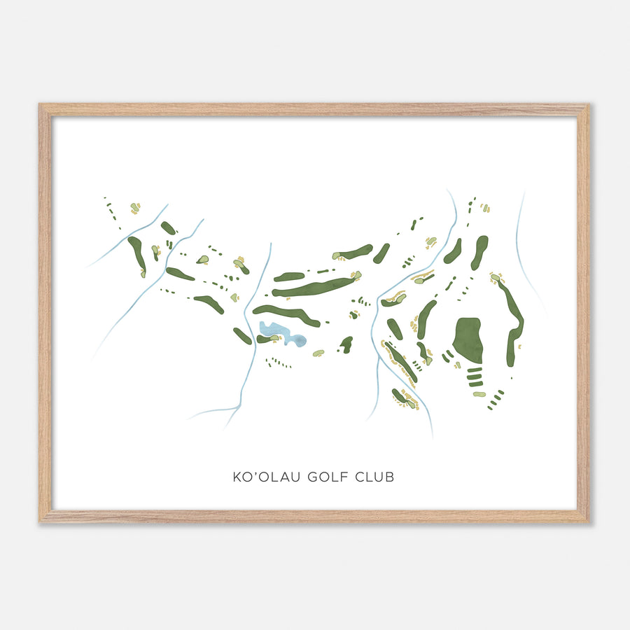 Print of Ko'Olau Golf Club Modern Map