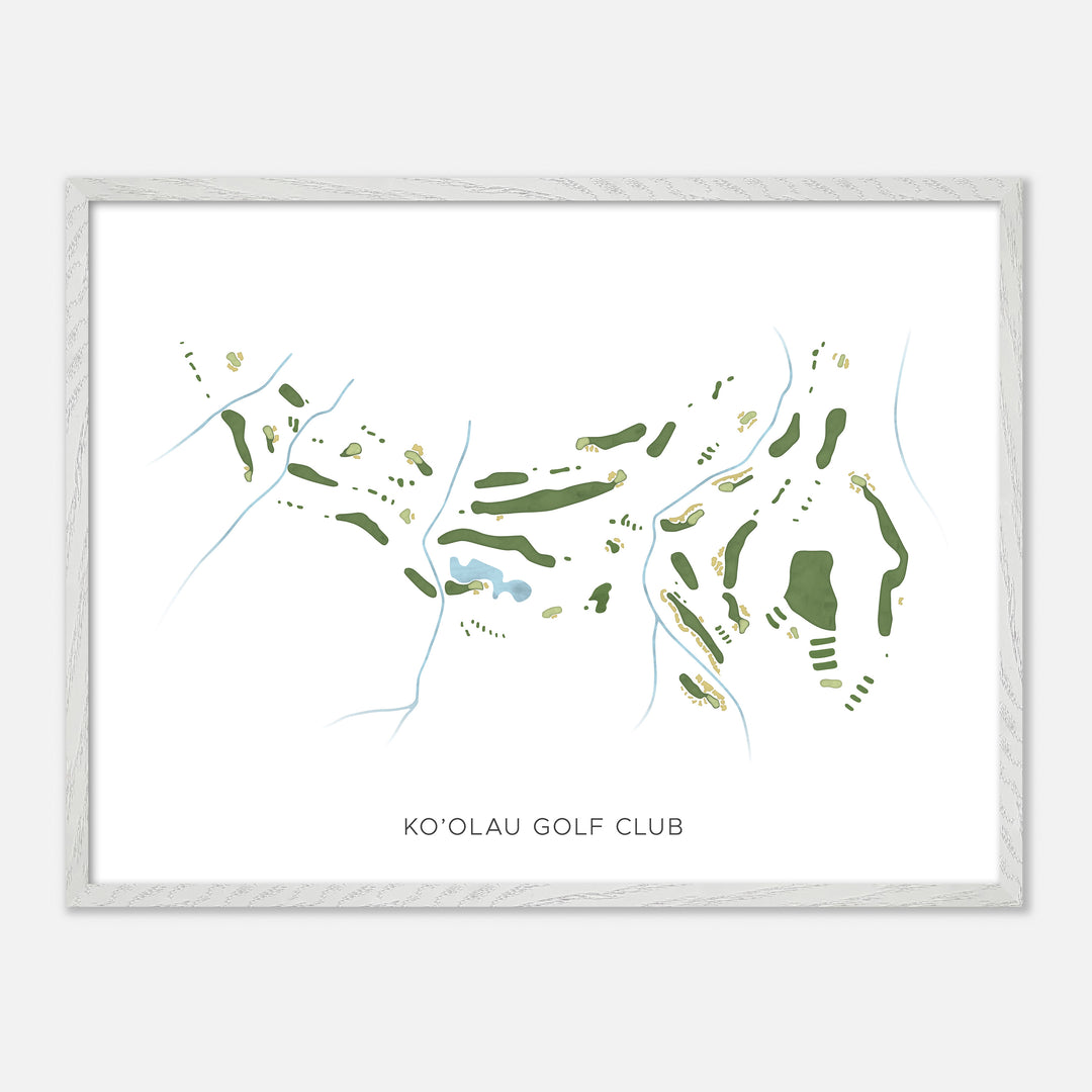 Print of Ko'Olau Golf Club Modern Map