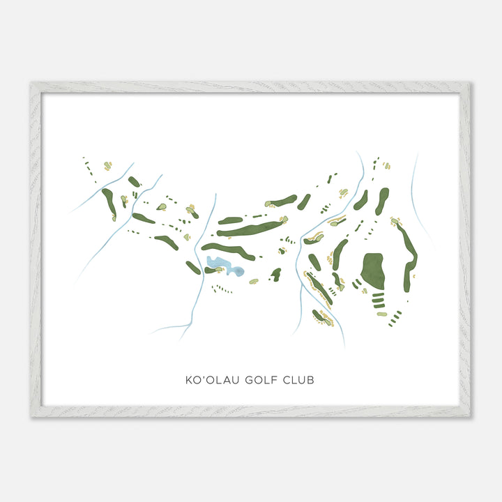 Print of Ko'Olau Golf Club Modern Map