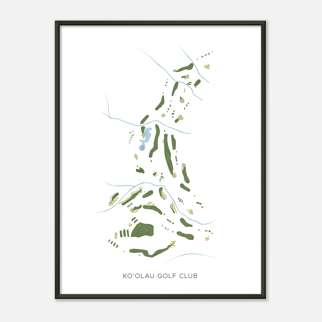 Print of Ko'Olau Golf Club Modern Map