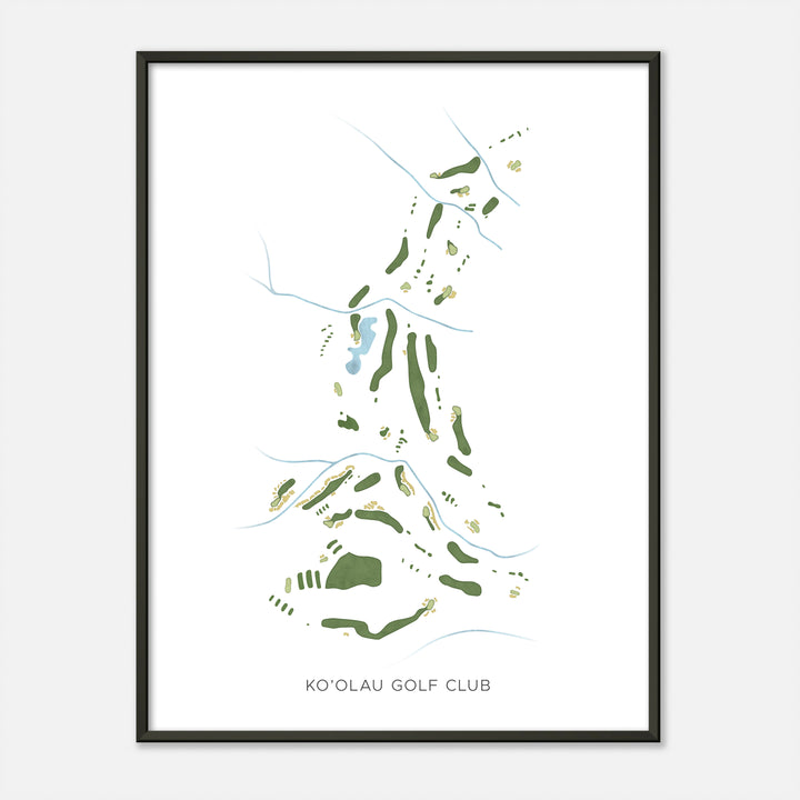 Print of Ko'Olau Golf Club Modern Map