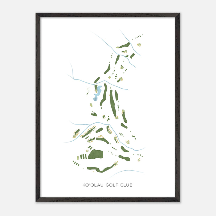 Print of Ko'Olau Golf Club Modern Map
