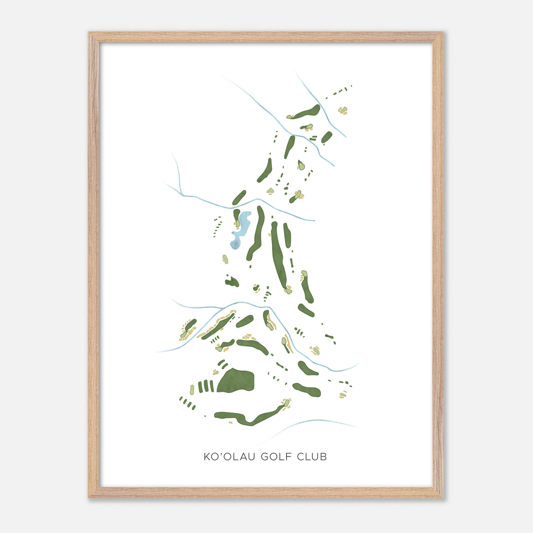 Print of Ko'Olau Golf Club Modern Map