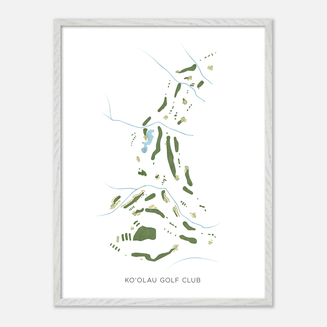 Print of Ko'Olau Golf Club Modern Map