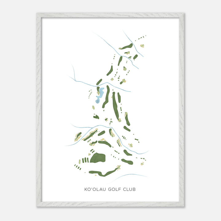 Print of Ko'Olau Golf Club Modern Map