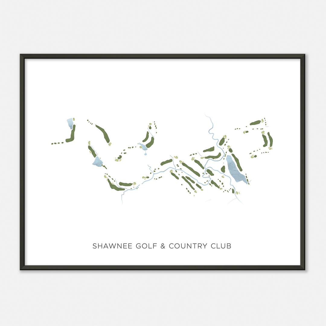 Print of Shawnee Golf & Country Club Modern Map