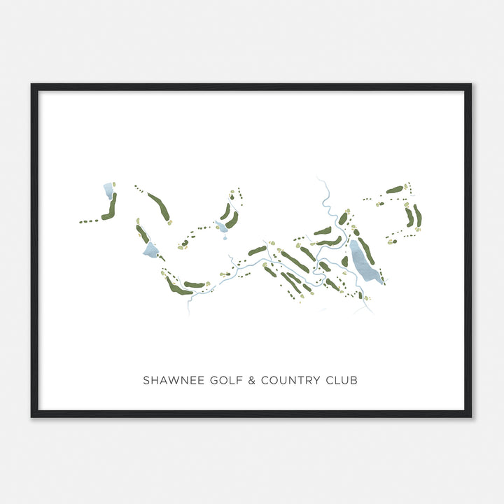 Print of Shawnee Golf & Country Club Modern Map