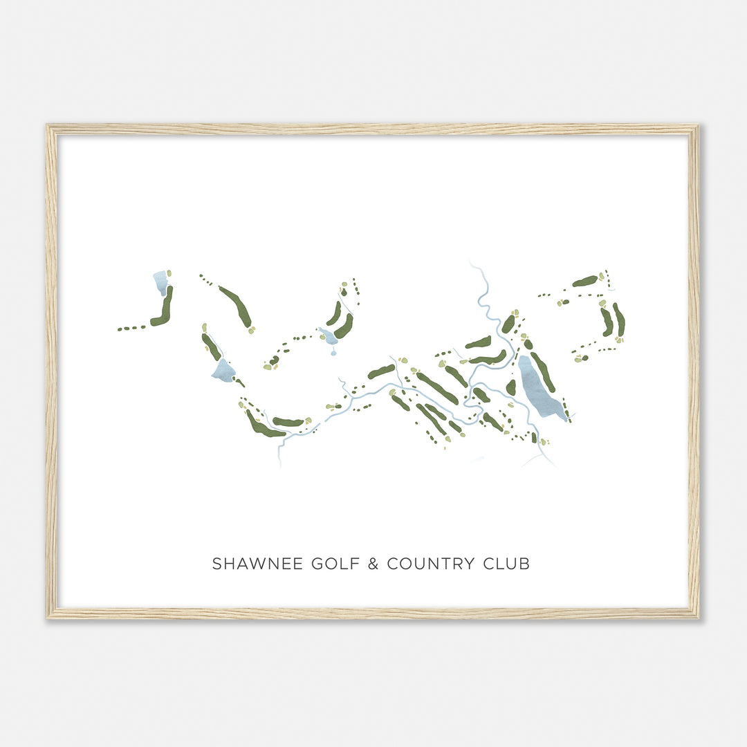 Print of Shawnee Golf & Country Club Modern Map