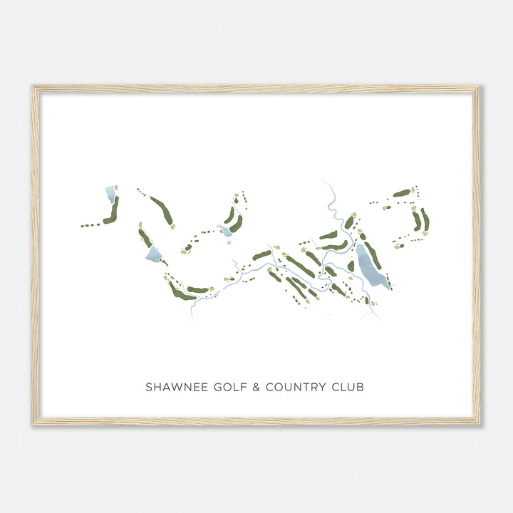 Print of Shawnee Golf & Country Club Modern Map