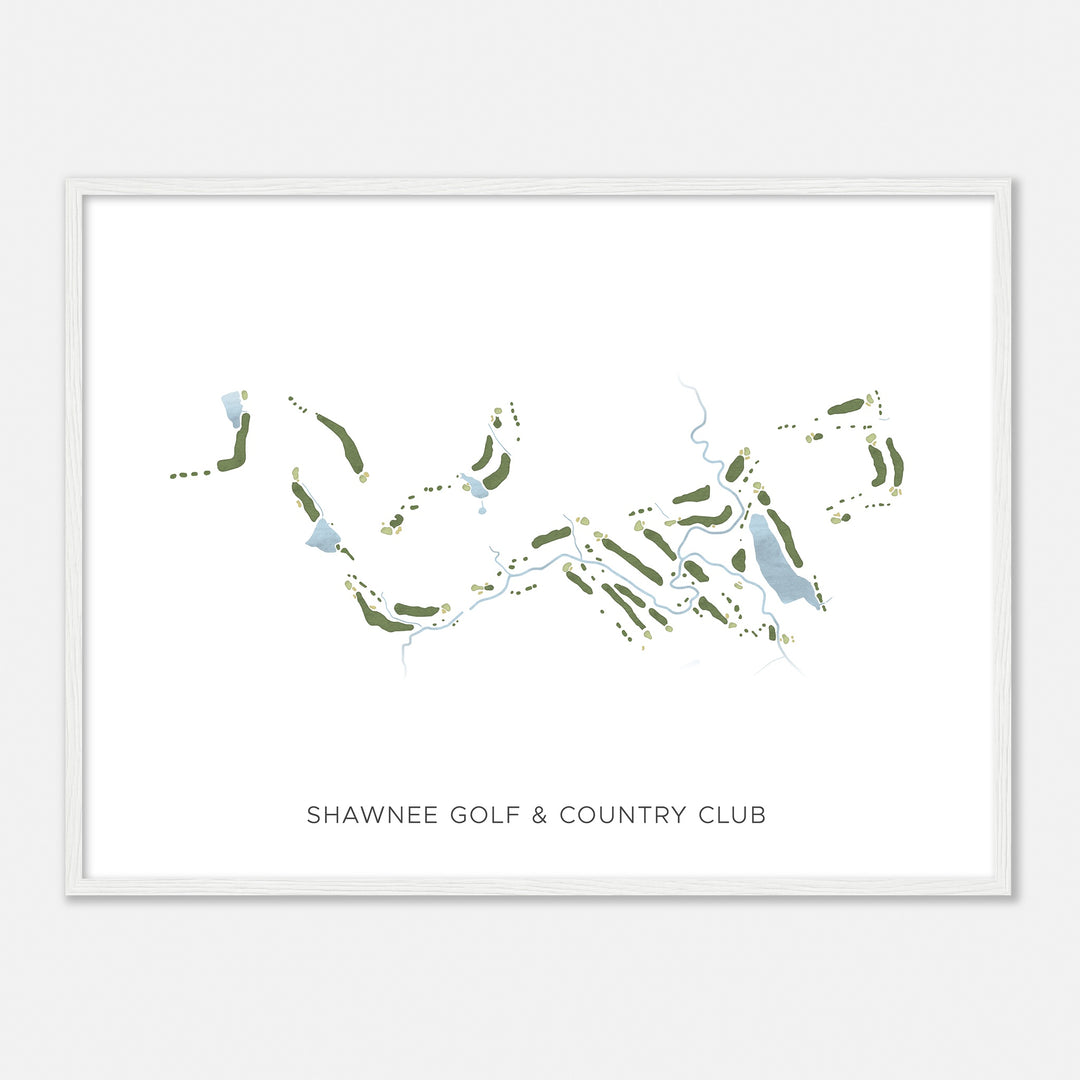 Print of Shawnee Golf & Country Club Modern Map