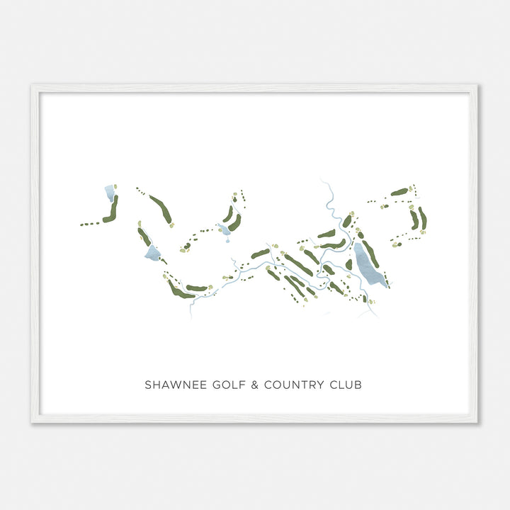 Print of Shawnee Golf & Country Club Modern Map