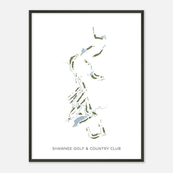 Print of Shawnee Golf & Country Club Modern Map