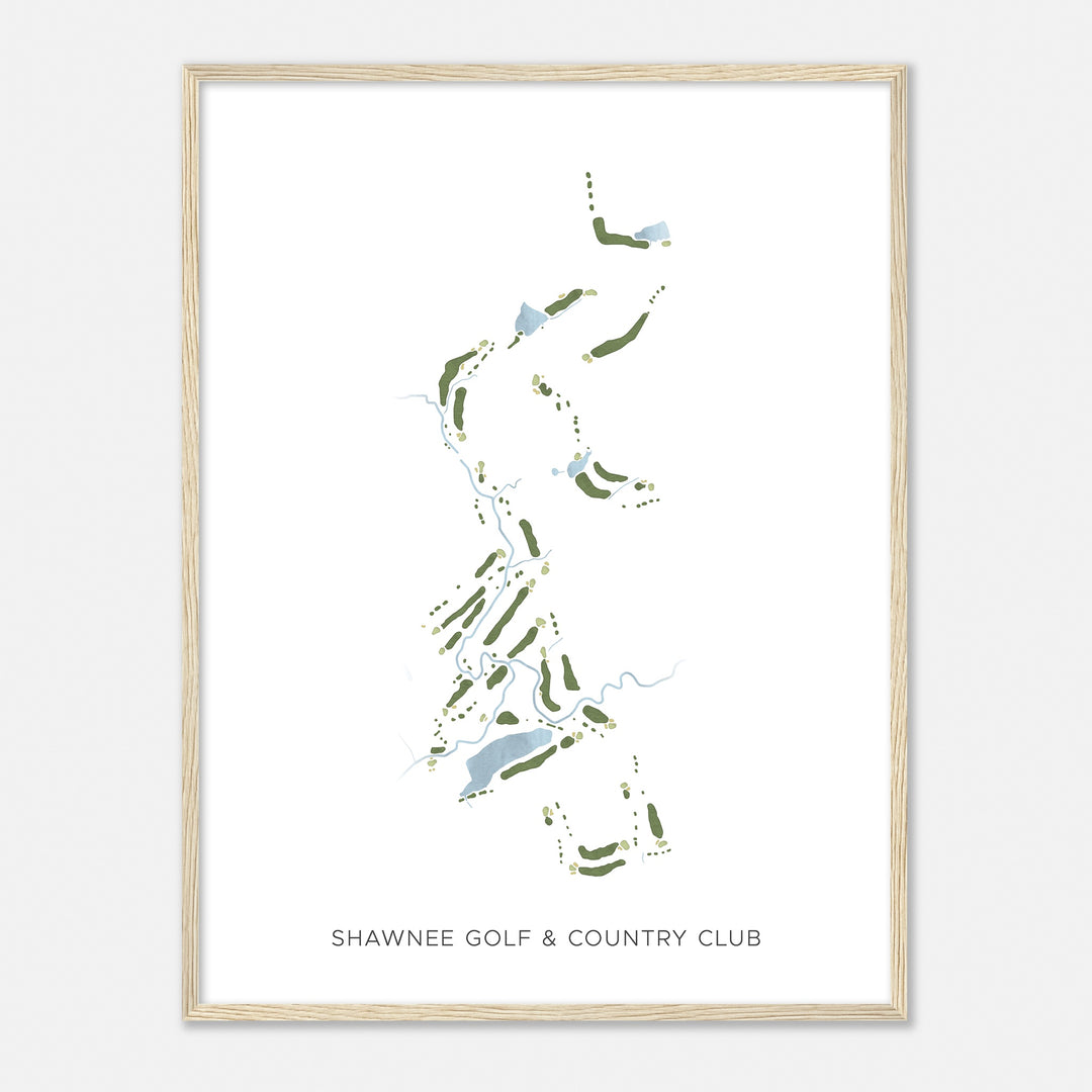 Print of Shawnee Golf & Country Club Modern Map