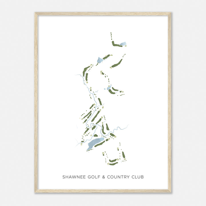 Print of Shawnee Golf & Country Club Modern Map