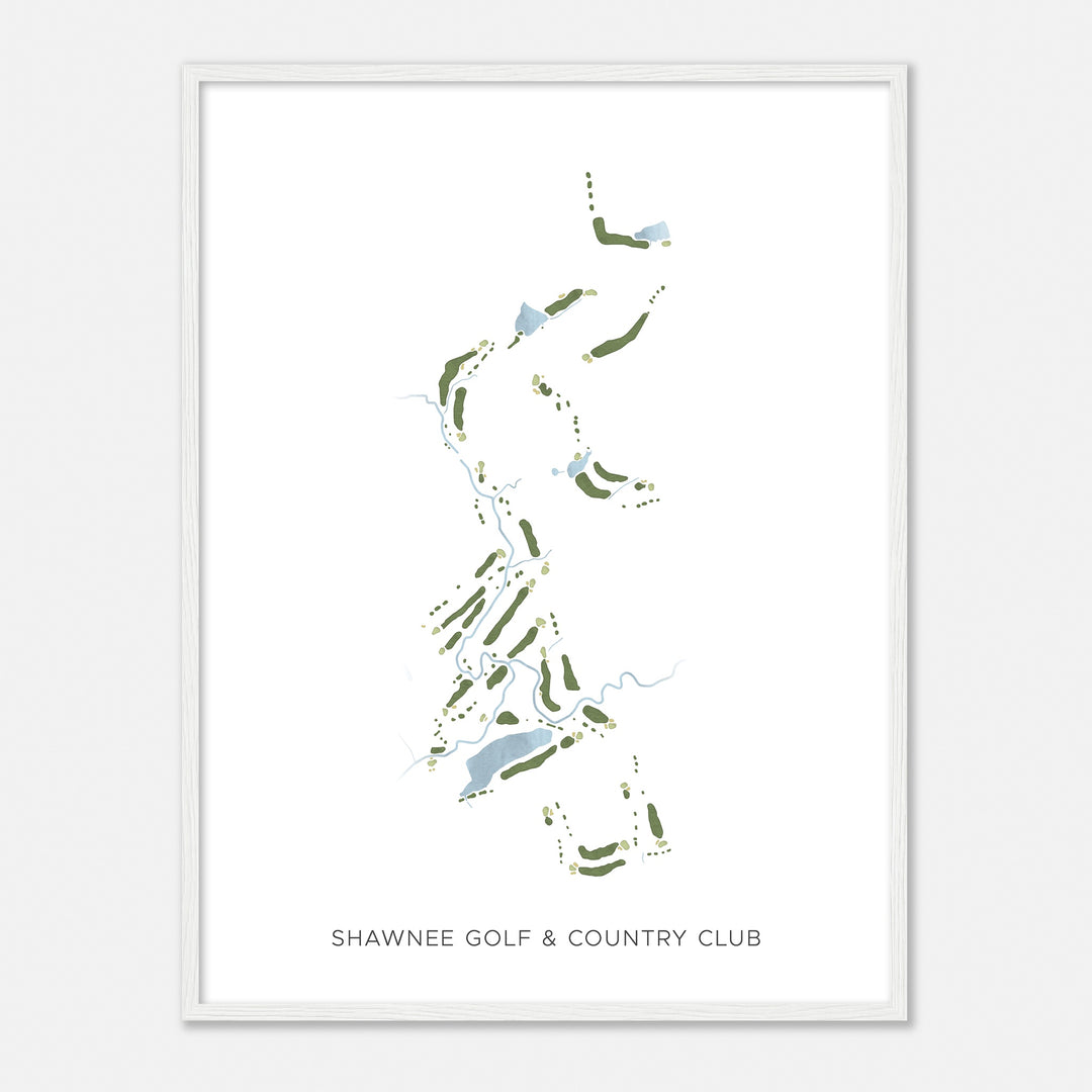 Print of Shawnee Golf & Country Club Modern Map