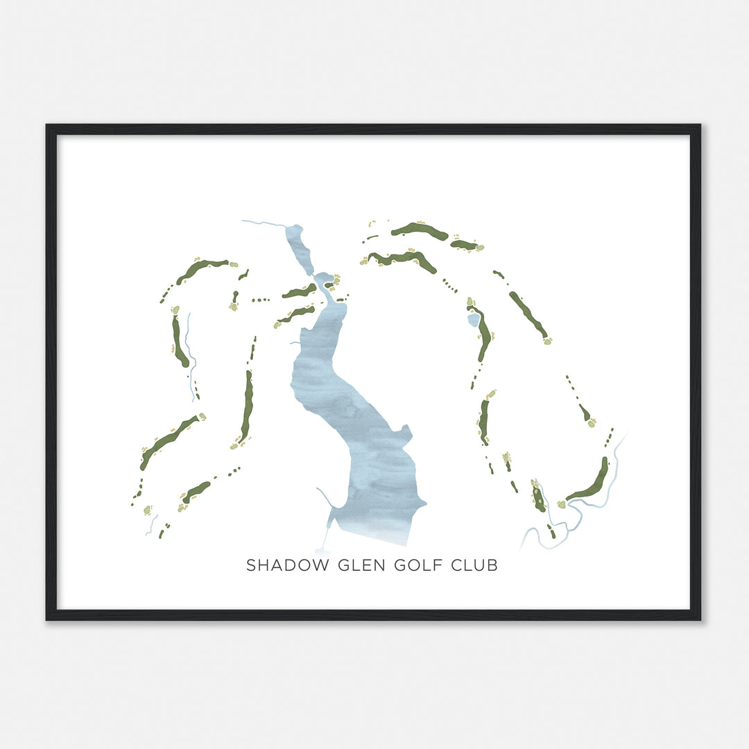 Print of Shadow Glen Golf Club Modern Map