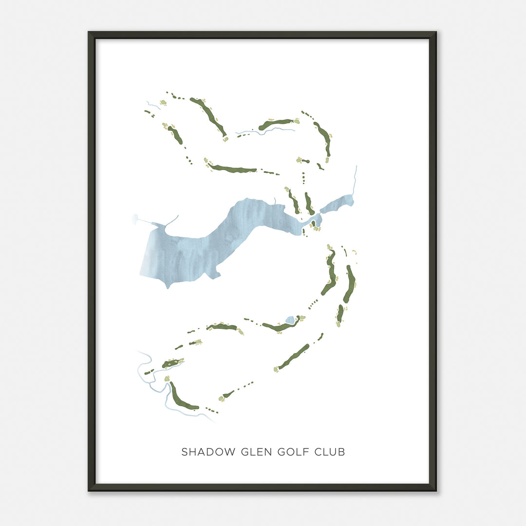 Print of Shadow Glen Golf Club Modern Map