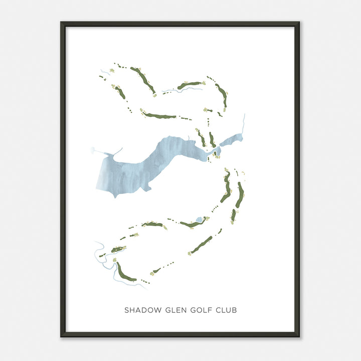 Print of Shadow Glen Golf Club Modern Map