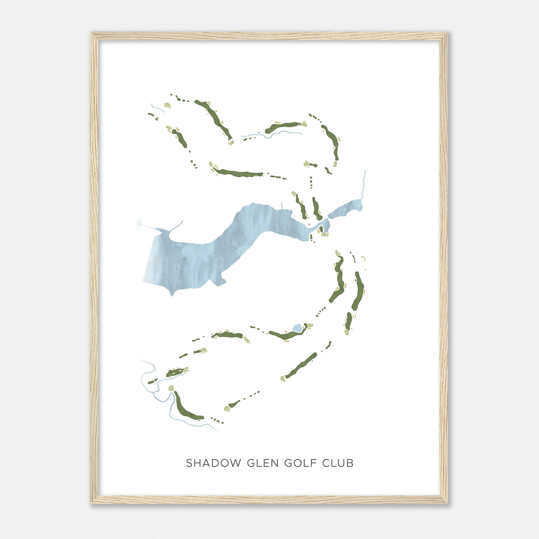Print of Shadow Glen Golf Club Modern Map
