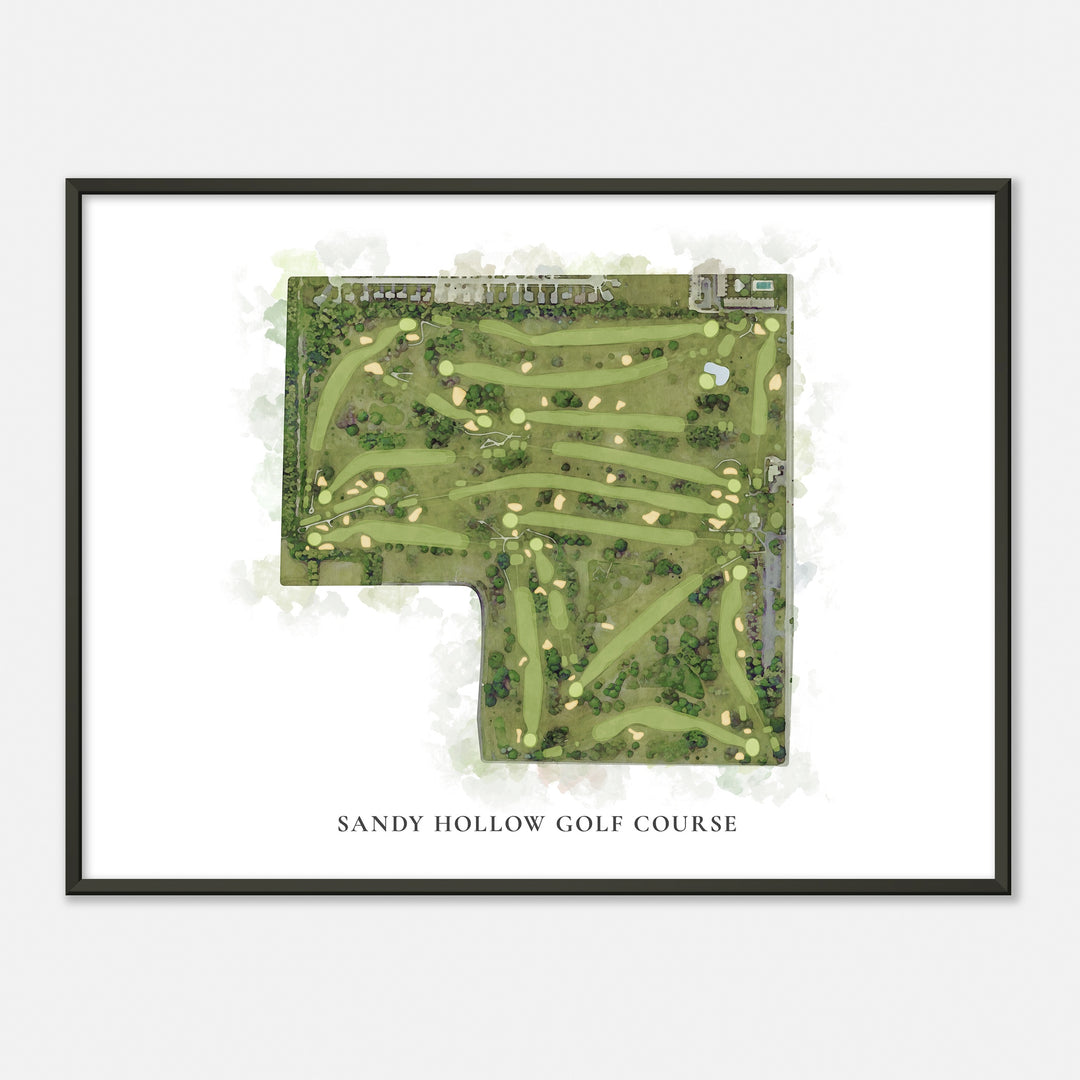 Print of Sandy Hollow Golf Course Classic Map
