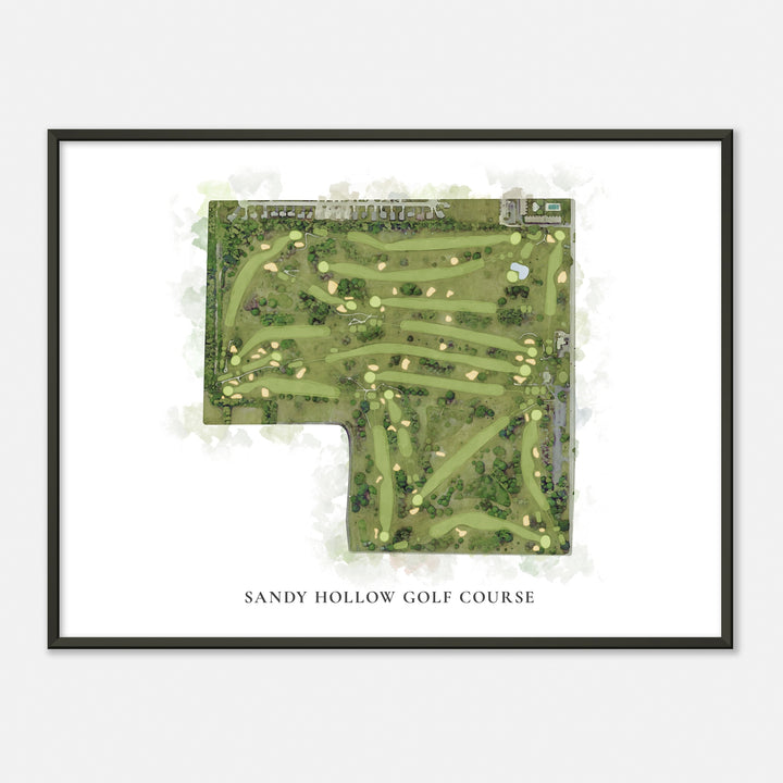 Print of Sandy Hollow Golf Course Classic Map