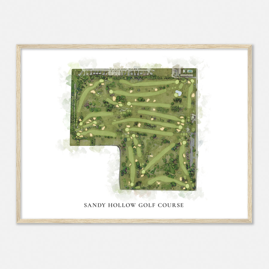 Print of Sandy Hollow Golf Course Classic Map