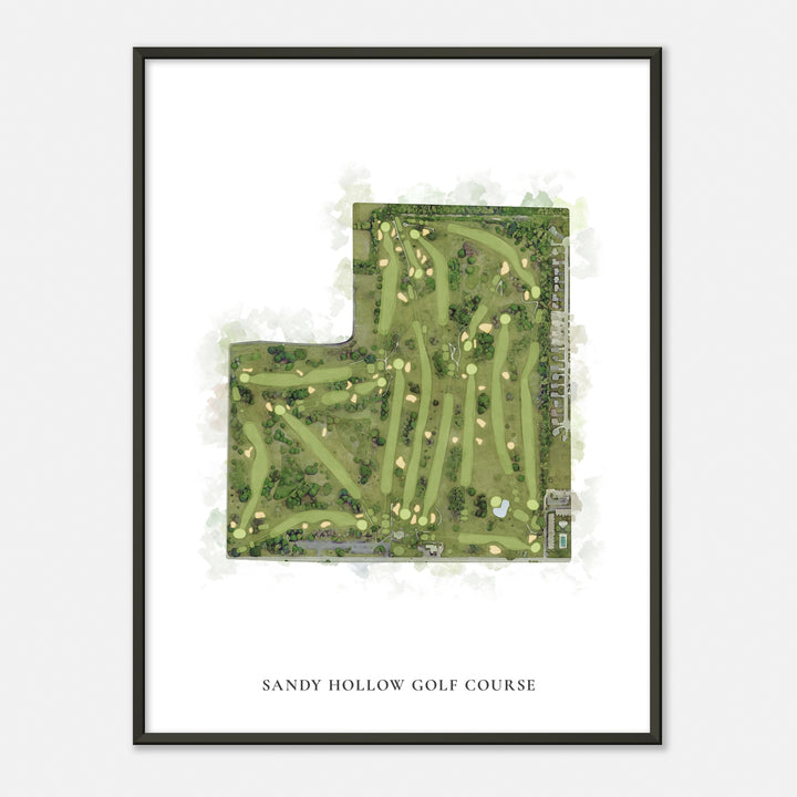 Print of Sandy Hollow Golf Course Classic Map