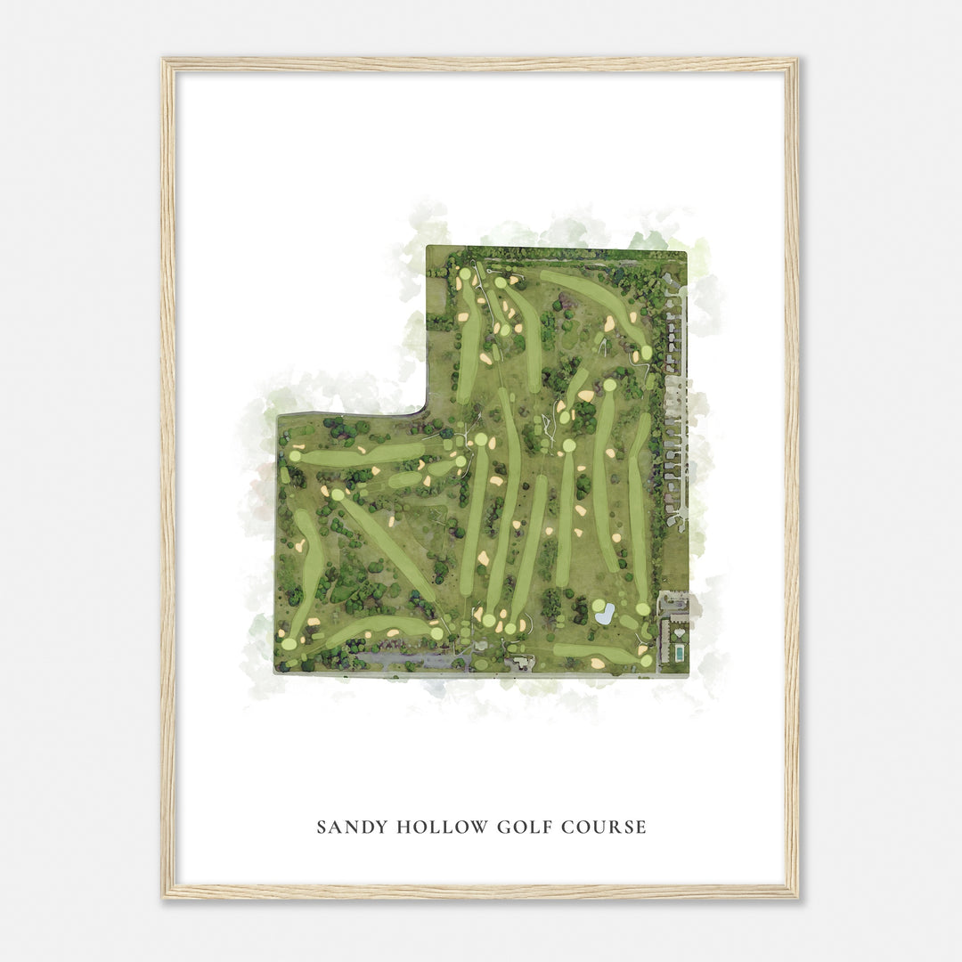 Print of Sandy Hollow Golf Course Classic Map