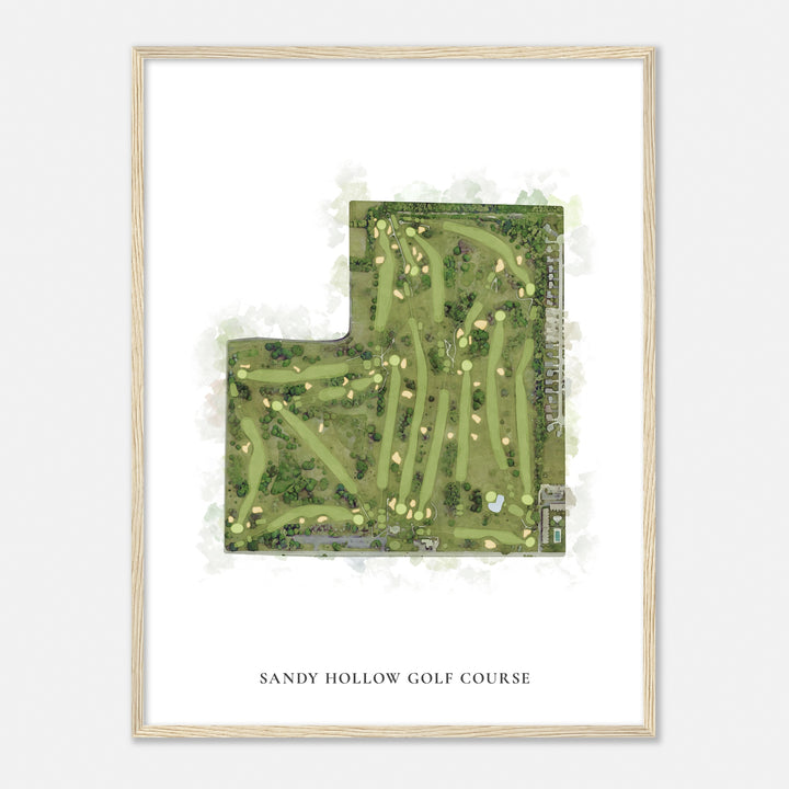 Print of Sandy Hollow Golf Course Classic Map