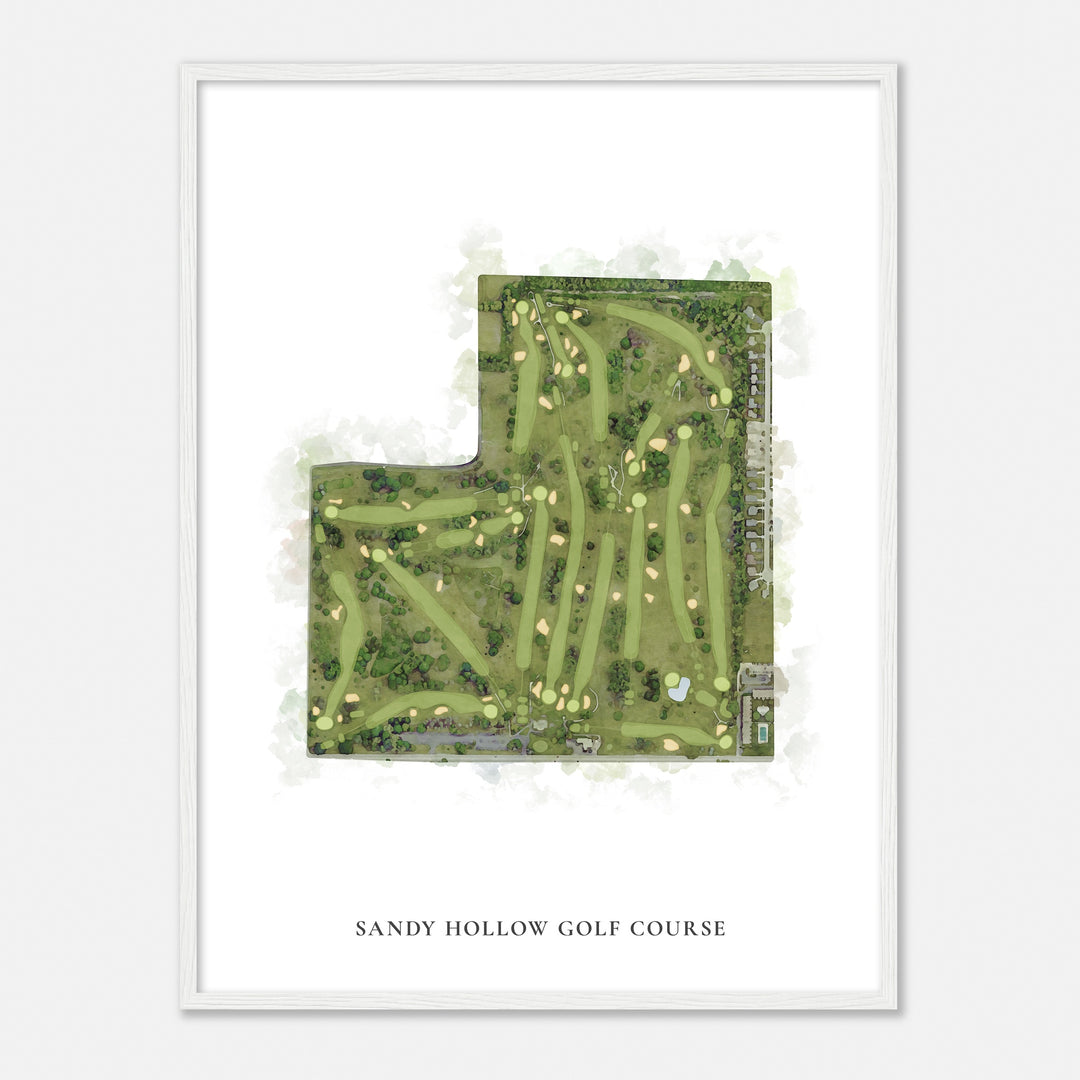 Print of Sandy Hollow Golf Course Classic Map