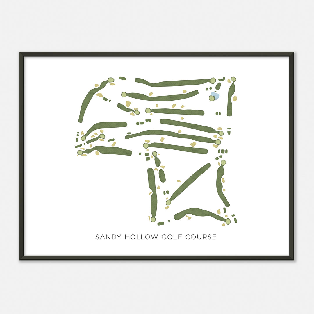 Print of Sandy Hollow Golf Course Modern Map