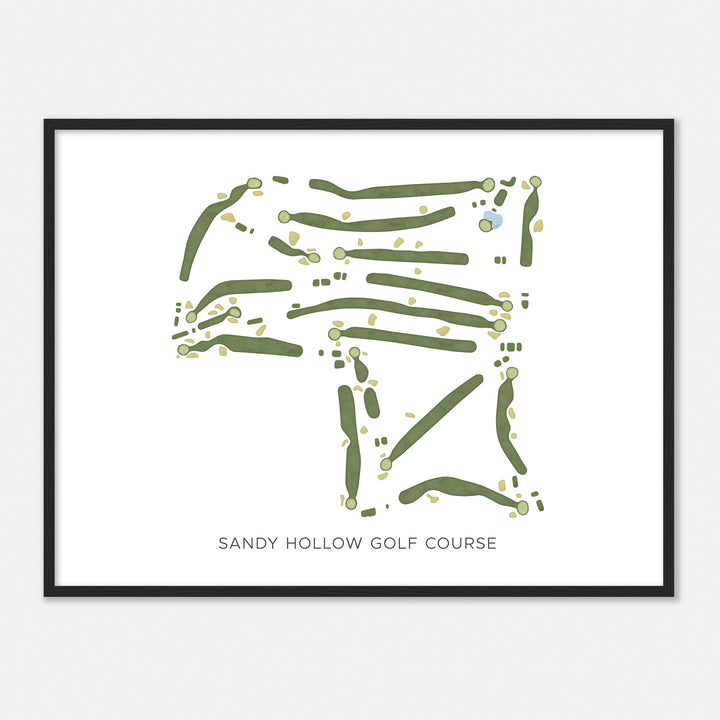 Print of Sandy Hollow Golf Course Modern Map