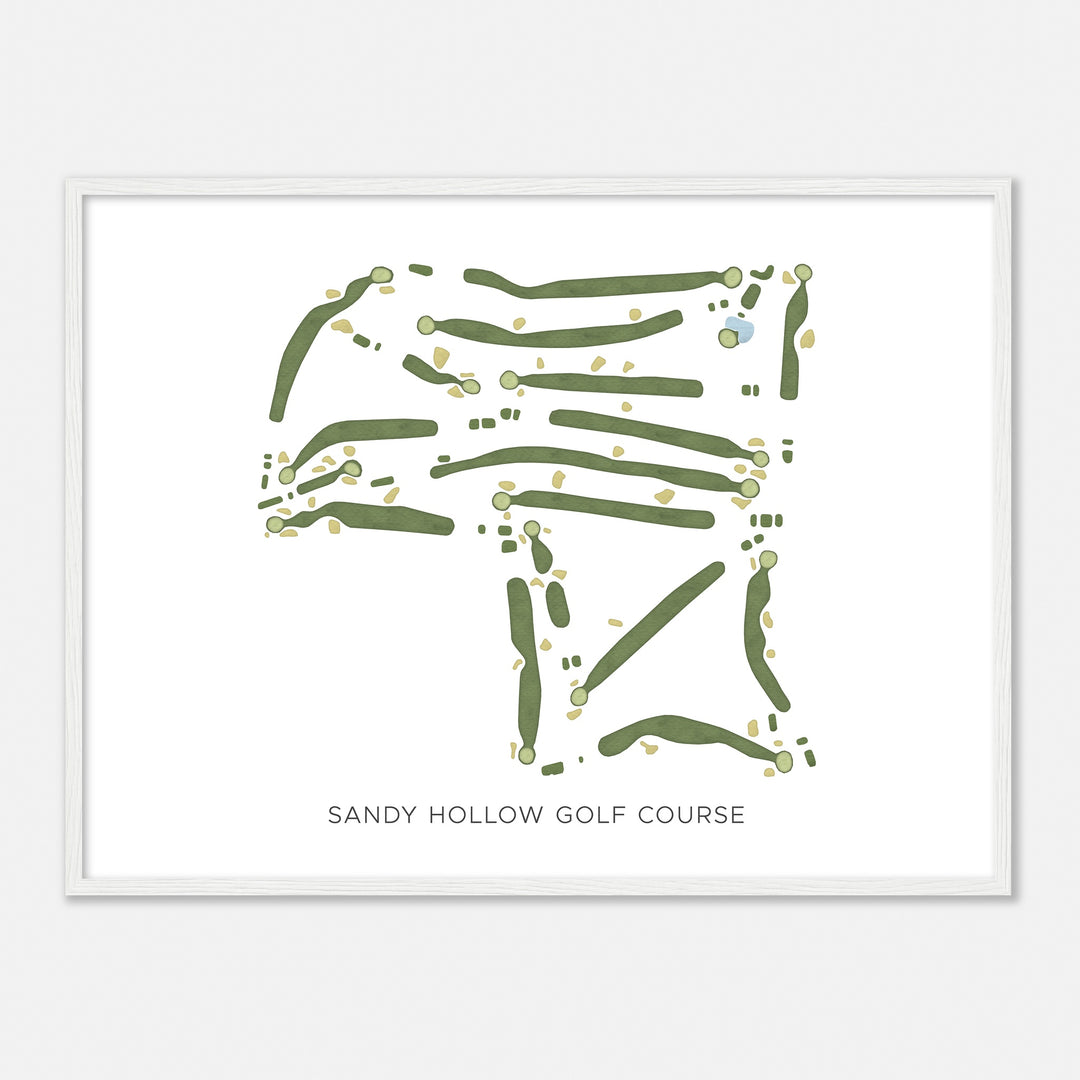 Print of Sandy Hollow Golf Course Modern Map