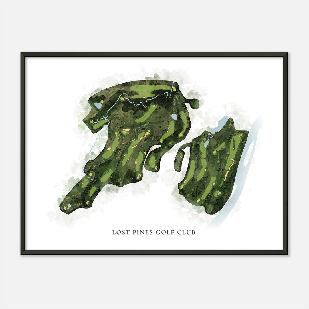 Print of Lost Pines Golf Club Classic Map